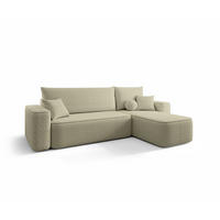 ECKSOFA Agepo Stoff Quelle - Hellbraun, Holzwerkstoff/Textil (250/150cm) - Fun Möbel