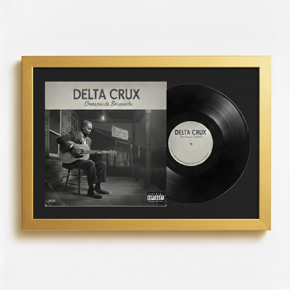 SCHALLPLATTEN BILDERRAHMEN 40/60 2er Set - Goldfarben, Holz (60/40cm) - K-Möbel