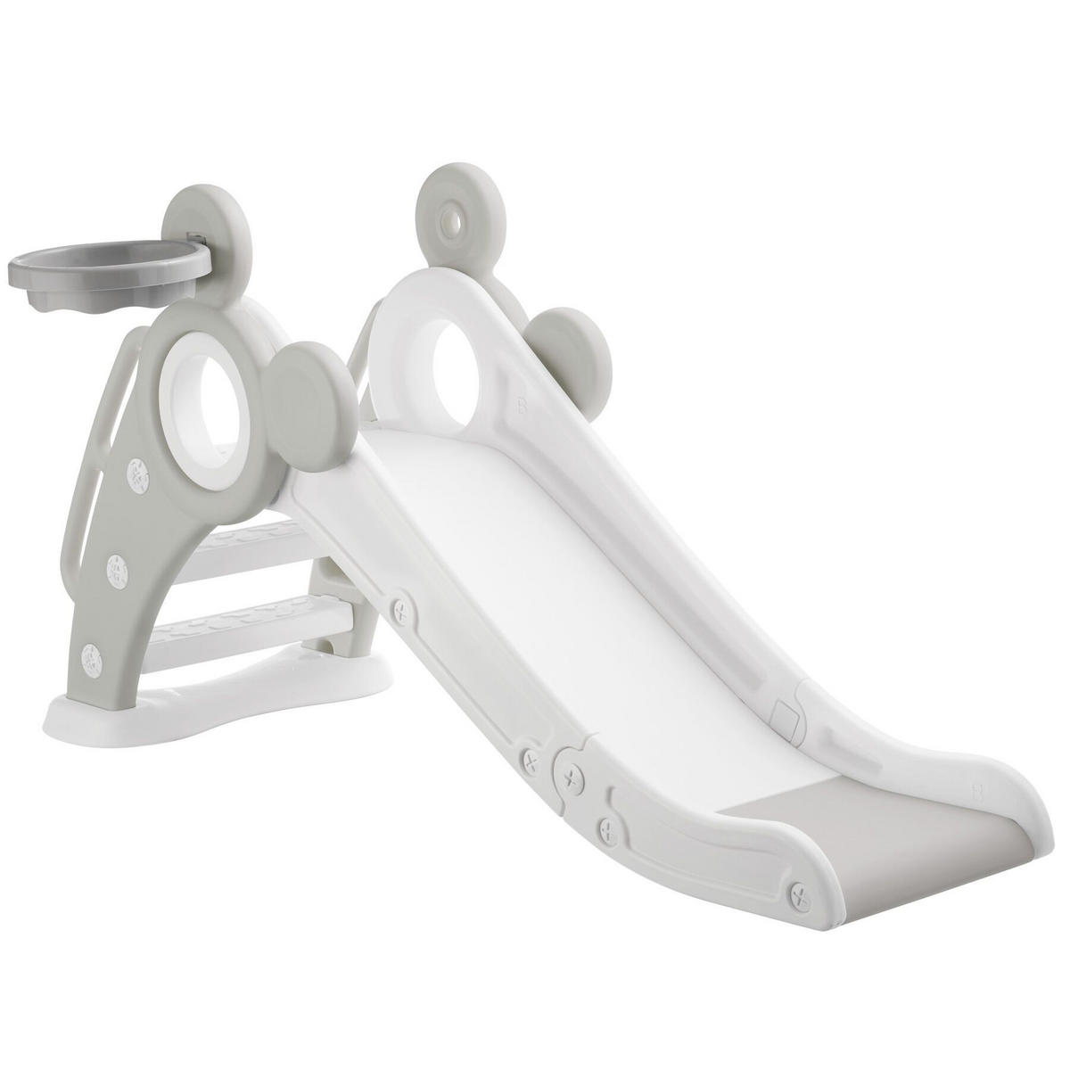 KINDERRUTSCHE Joy,Belastbarkeit 50 kg, 128 x 66,5 x 67,5 cm,grau - Grau, Kunststoff (66.5/67.5/128cm) - tectake