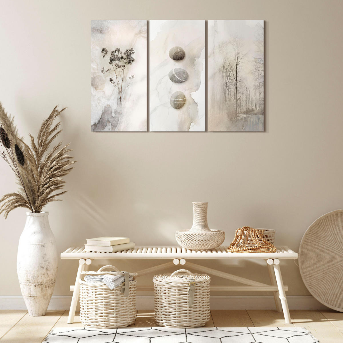 LEINWANDBILD Wald 3-tlg. 120x80 cm - Multicolor, Holz (120/80cm) - LUMASOUL