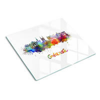 GLASPLATTE 60x52 cm Danzig - Multicolor, Glas (60/0.4/52cm) - TULUP