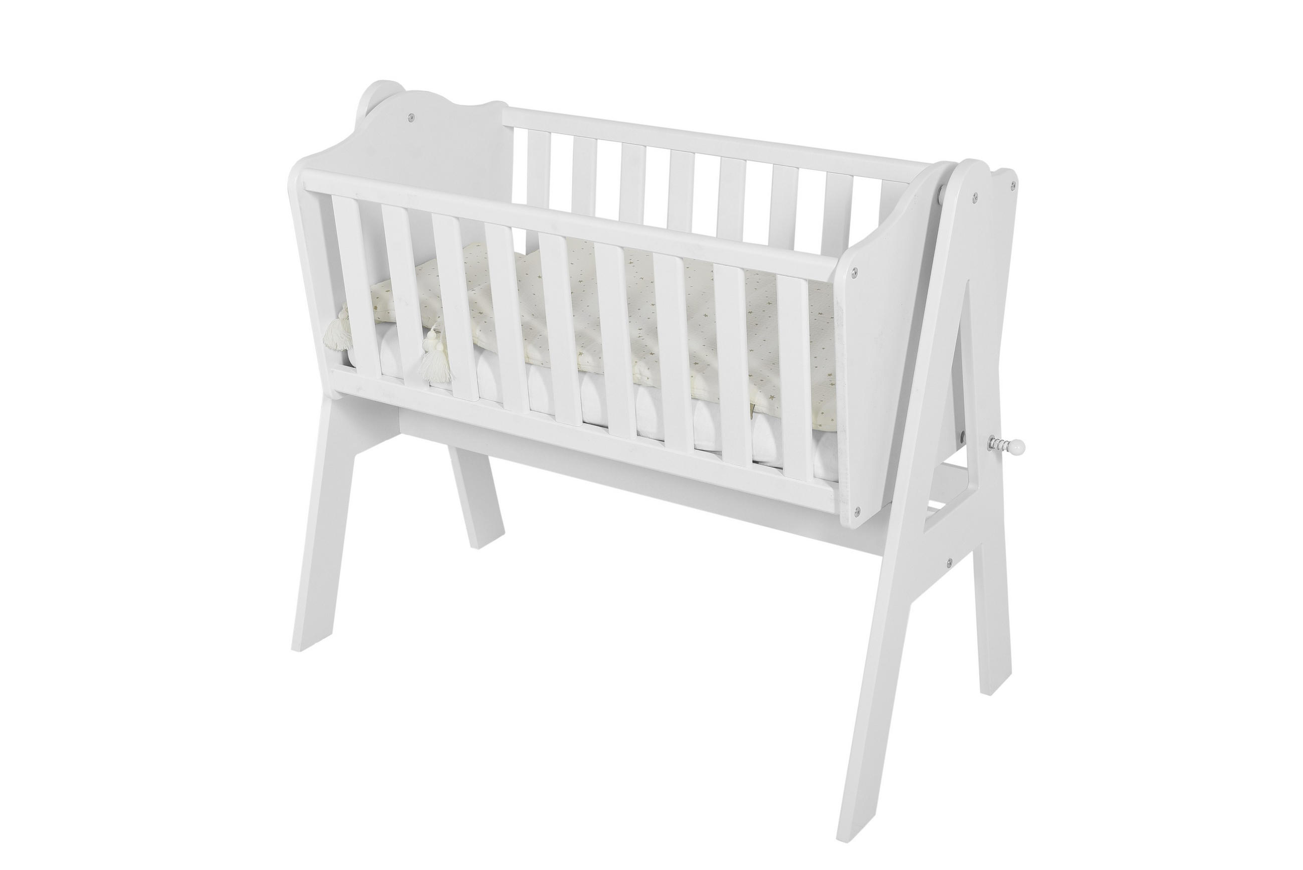 BABYWIEGE Lea 90/40 - Weiß, Holzwerkstoff (40/90cm) - RAUMHIRSCH FURNITURE