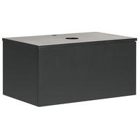 DULAP SUB LAVOAR montat pe perete 80 cm negru Alzira - negru, compozit lemnos (80/40/52cm) - Beliani