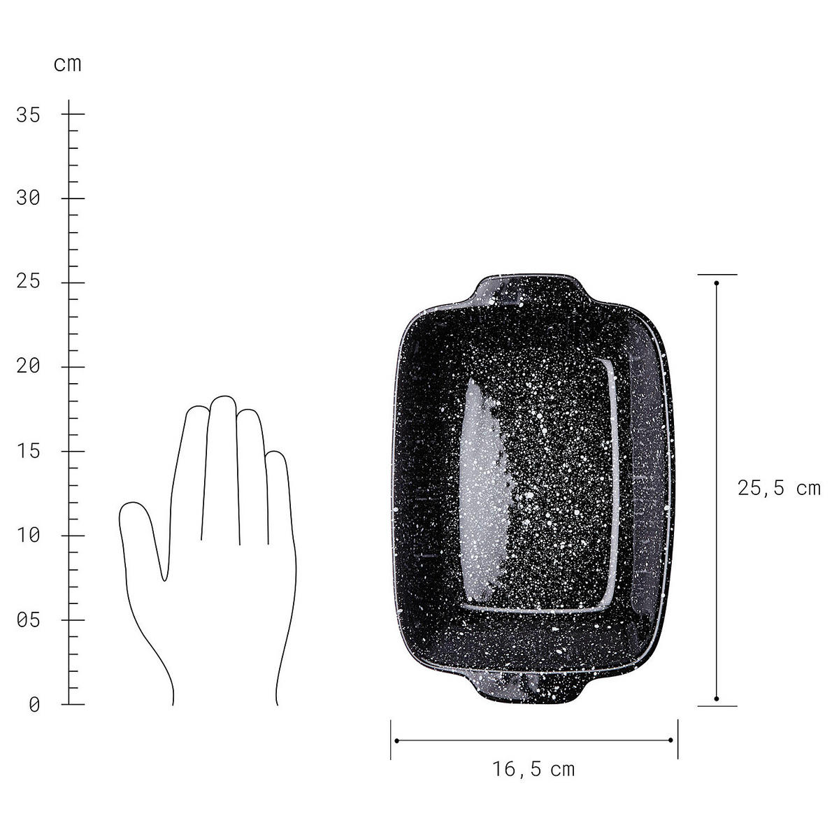 AUFLAUFFORM Au Gratin - Schwarz, Keramik (26/17/7cm) - Butlers