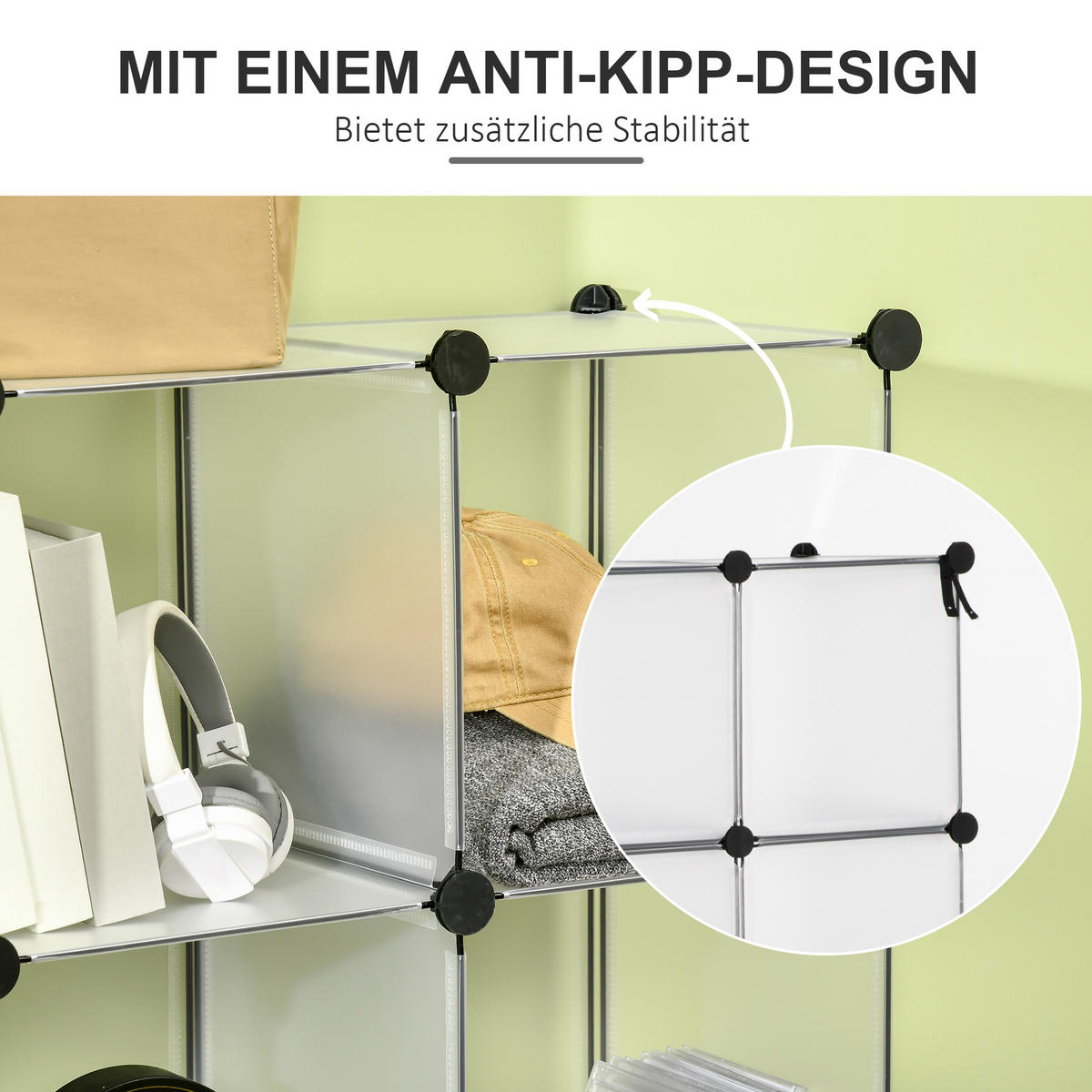 DIY Regalsystem, Kleiderschrank, Weiß - Weiß, Metall (32/125/125cm) - HOMCOM