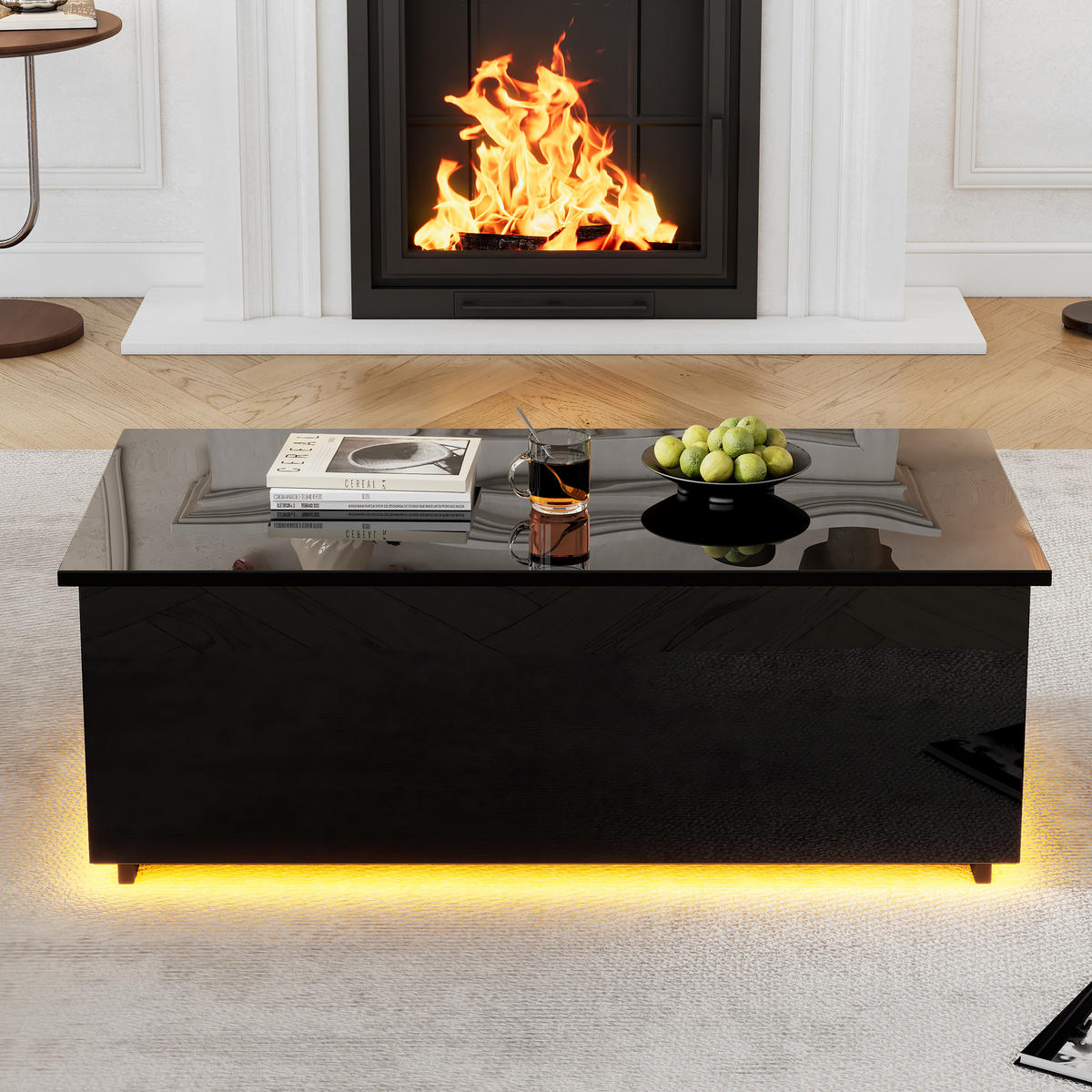 COUCHTISCH Black 100/50/35 cm - Schwarz, Holz (100/50/35cm) - Urban Meuble