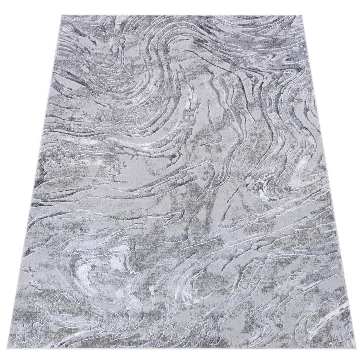 KOBEREC grafitový sivý abstraktný - 140 x 200 cm - sivá, textil (140/200cm) - Mazovia
