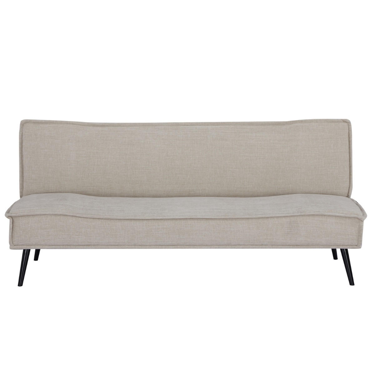 SCHLAFSOFA 3-Sitzer aus Stoff, Beige - Beige, Metall (83/81/181cm) - Giga Meubel