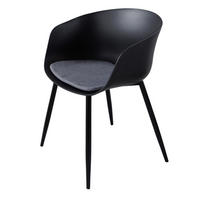 GARTENSTUHL DESIGNO Kunststoff Schwarz 80 cm - Schwarz, Kunststoff/Metall (56/78/57cm) - riess-ambiente