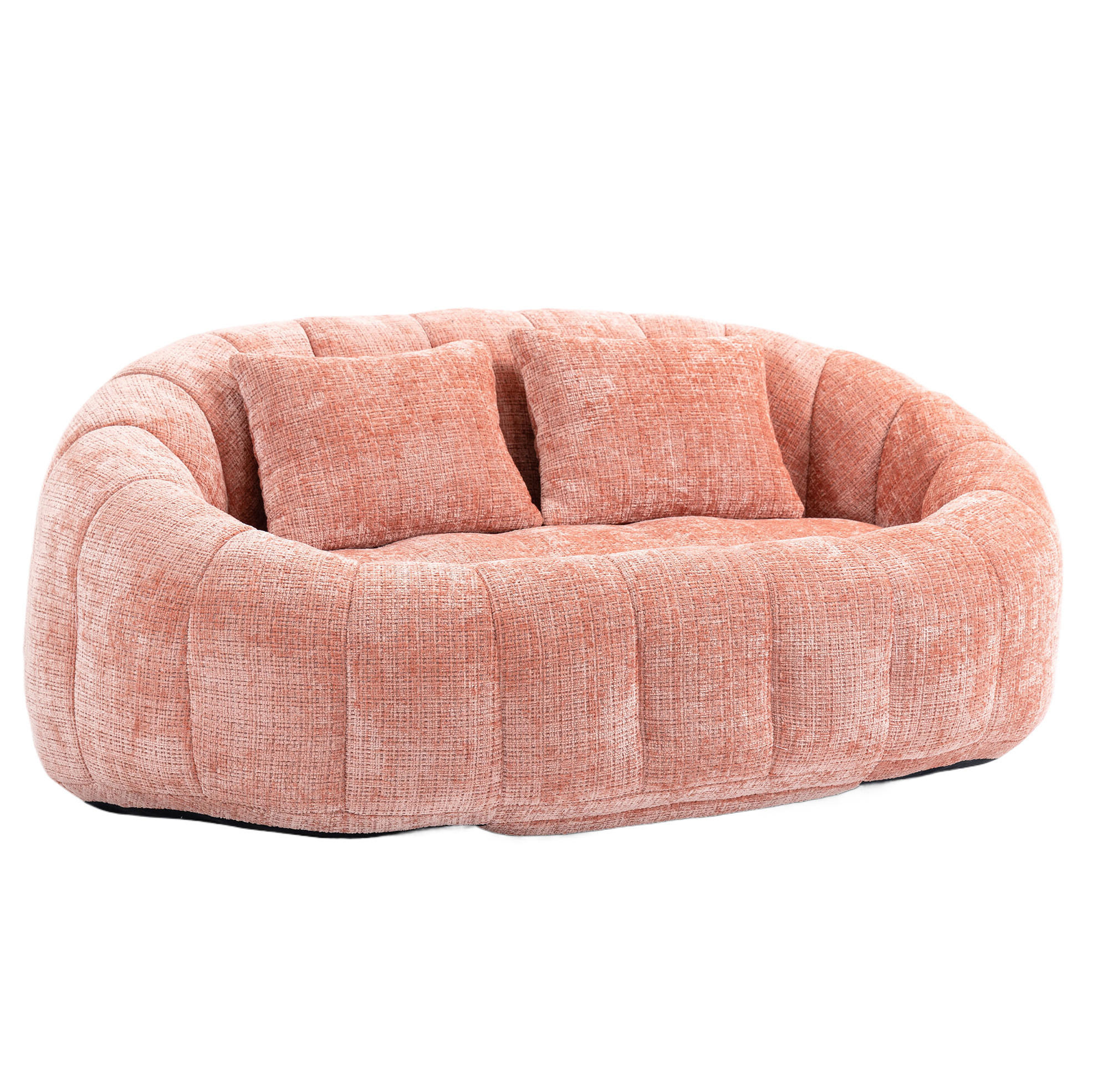 SITZSACK Chenille 150 x 95 x 63 cm Pink - Pink, Kunststoff (95/63/145cm) - Beauniv