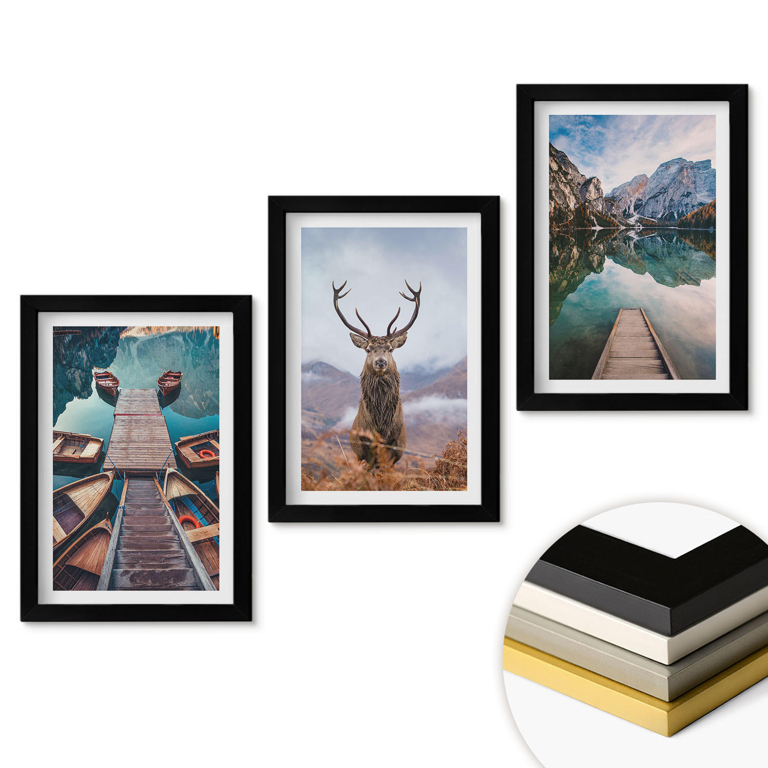 ArtPrintCave Wandbilder Schwarz 20x30 cm