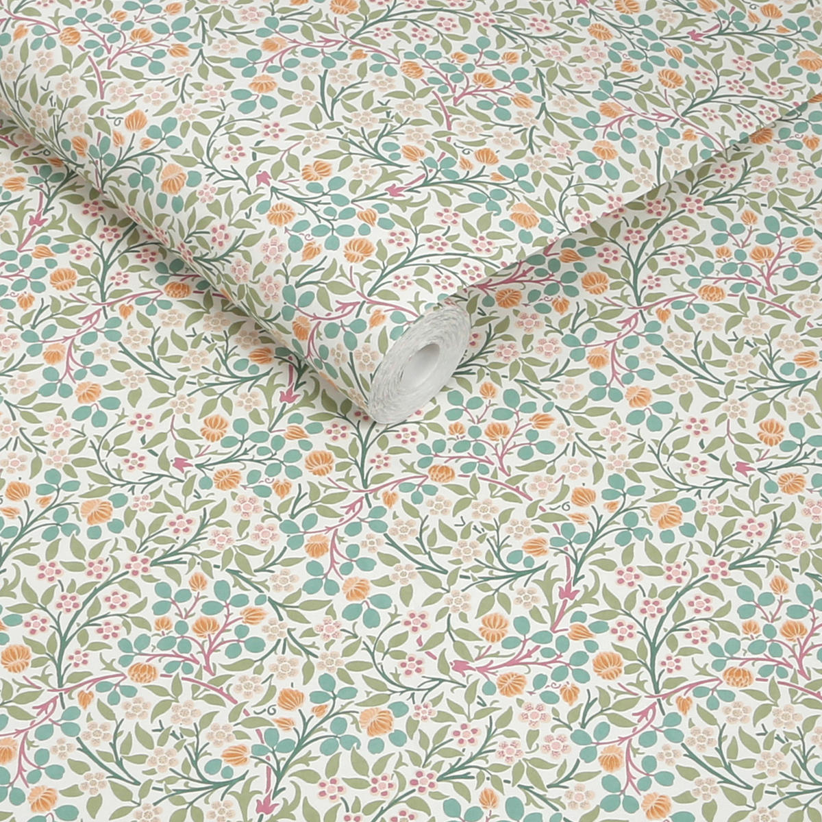 VLIESTAPETE Kleeblätter im Frühling 1000x52cm - Salbeigrün, Papier/Kunststoff (52/1000cm) - William Morris at Home