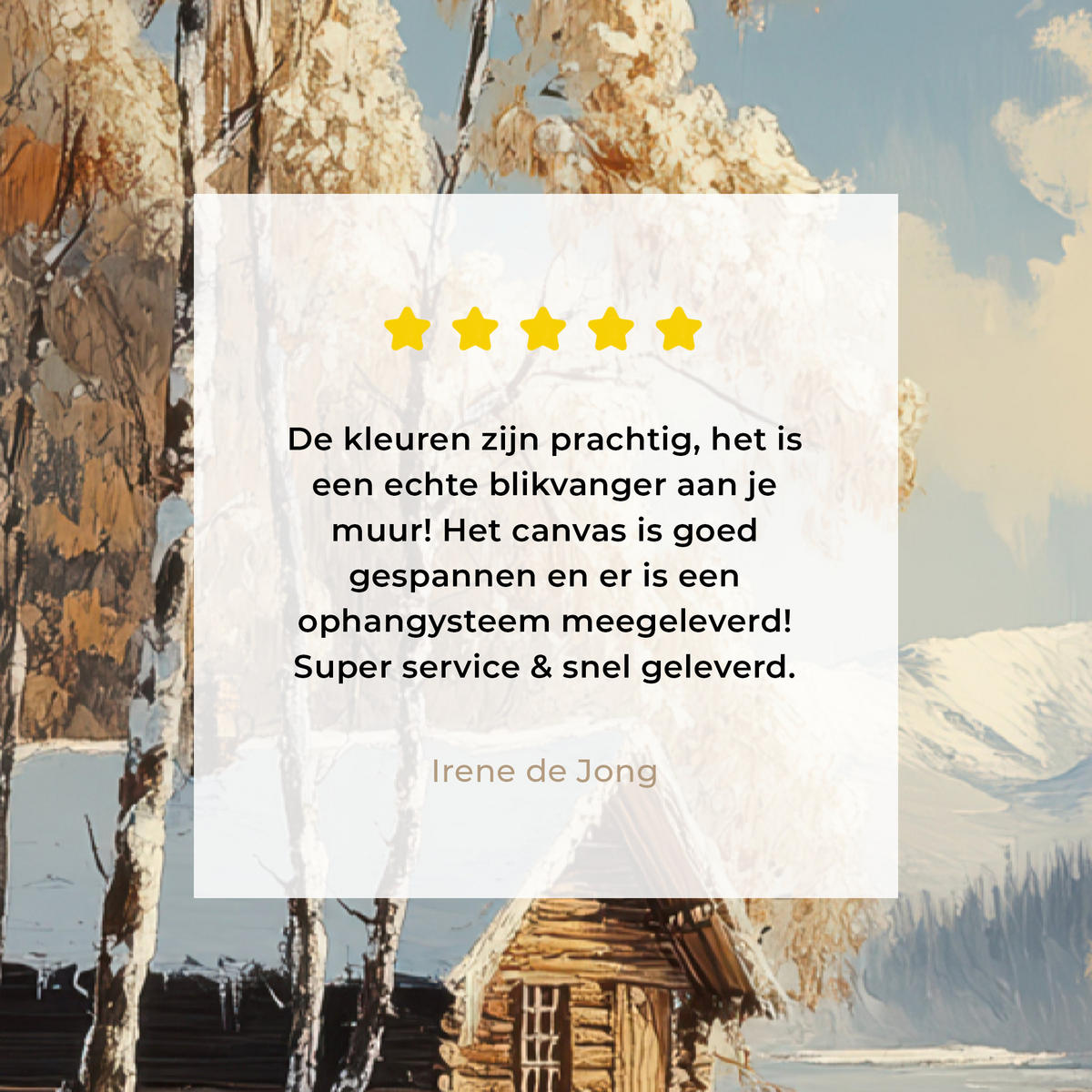 LEINWANDBILD Winter - Schnee - Zuhause - Natur Deko XXL 80x120 cm - Hellbraun, Textil (80/120cm) - MuchoWow