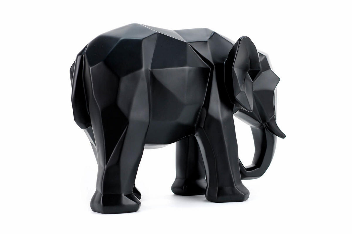 SKULPTUR Schwarz 27/21 cm - Schwarz, Stein (1.35/21/15cm) - KUNSTLOFT