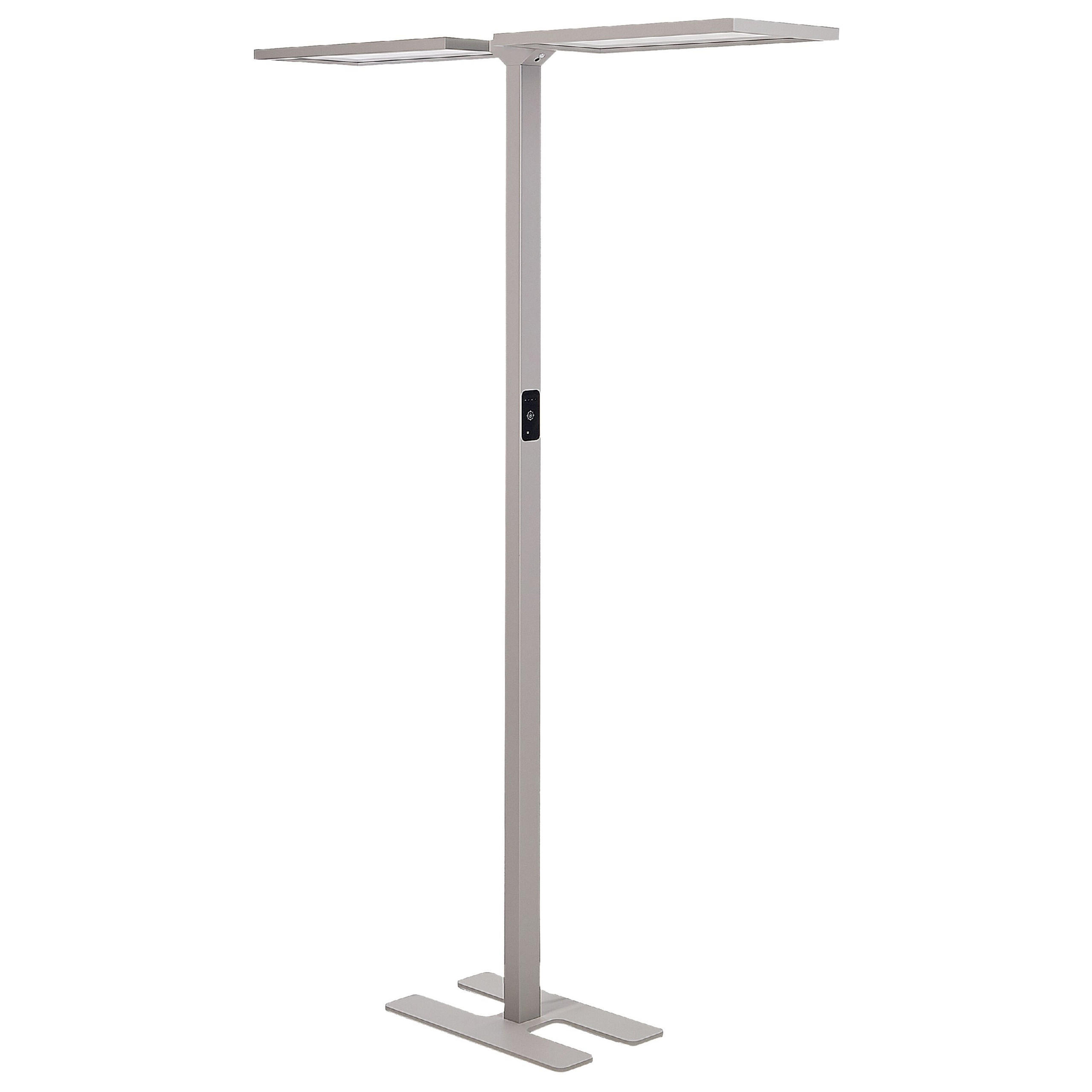 STEHLAMPE Sculptor 30/135/197 cm - Silberfarben, Metall (30/135/197cm) - Beliani