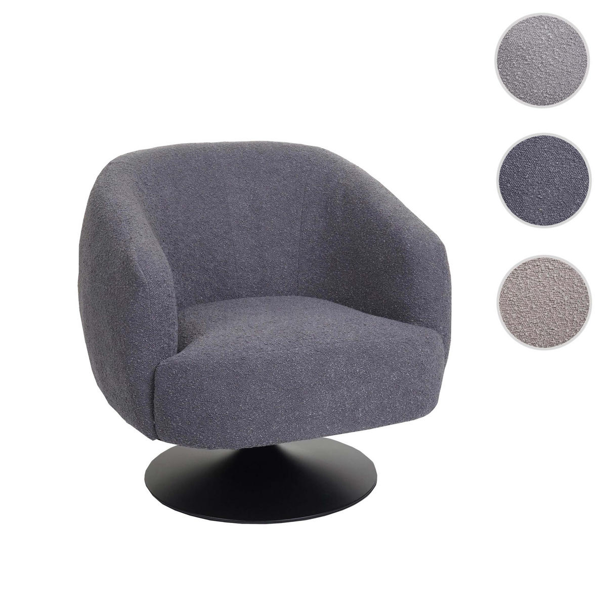 LOUNGE-SESSEL Grau - Grau, Textil (75/78/83cm) - MCW