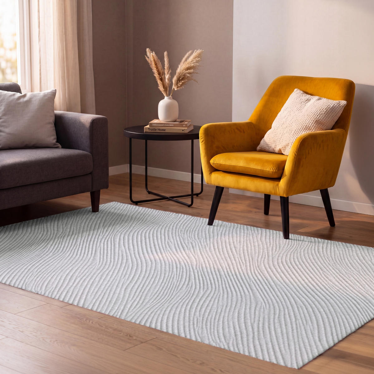 KOBERCE - Vlny - rebrovanie - biele - 90x150 cm - biela, textil/plast (90/0.4cm) - OnlyWow
