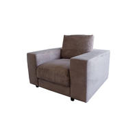 SESSEL MADELINE Taupe Cord - Taupe/Schwarz, Kunststoff/Textil (119/88/106cm) - KAWOLA