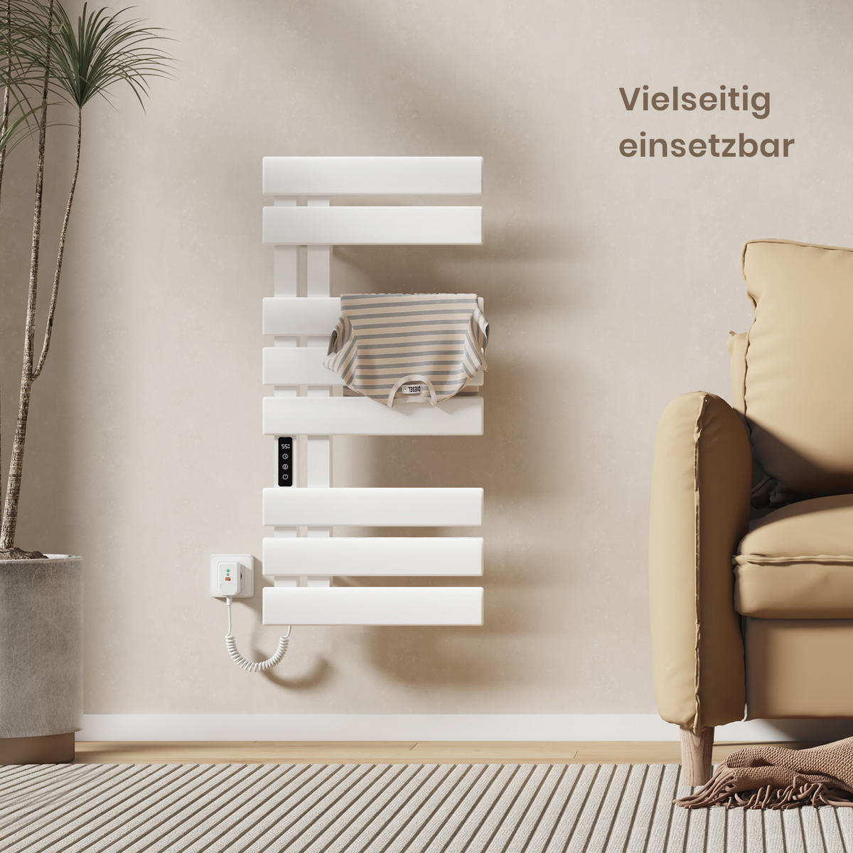 HEIZKÖRPER Elektrisch WLAN Thermostat Weiß - Weiß, Metall (40/85/11cm) - EMKE