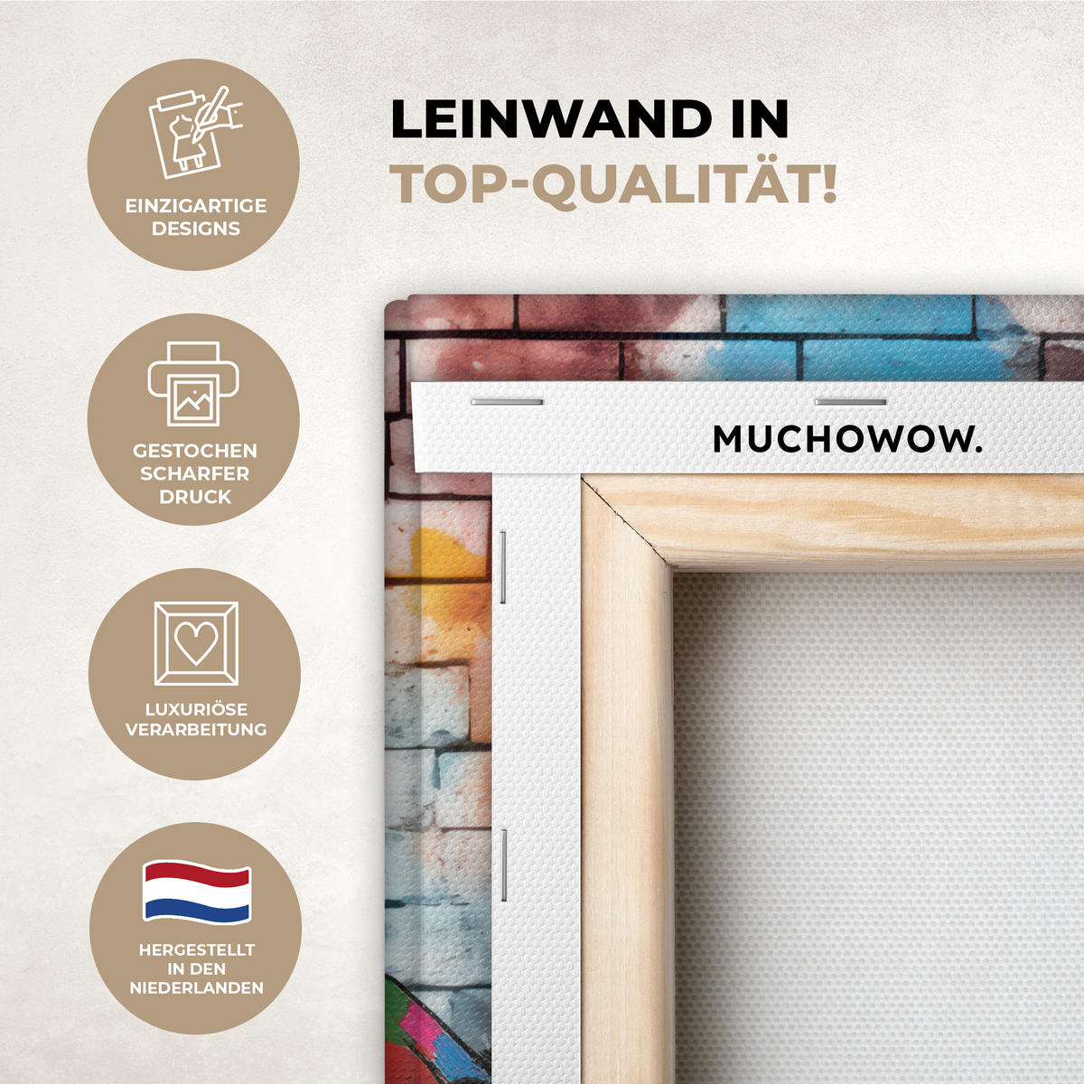 LEINWANDBILD Affe - Graffiti - Musik 20x30 cm - Multicolor, Textil (20/30cm) - MuchoWow