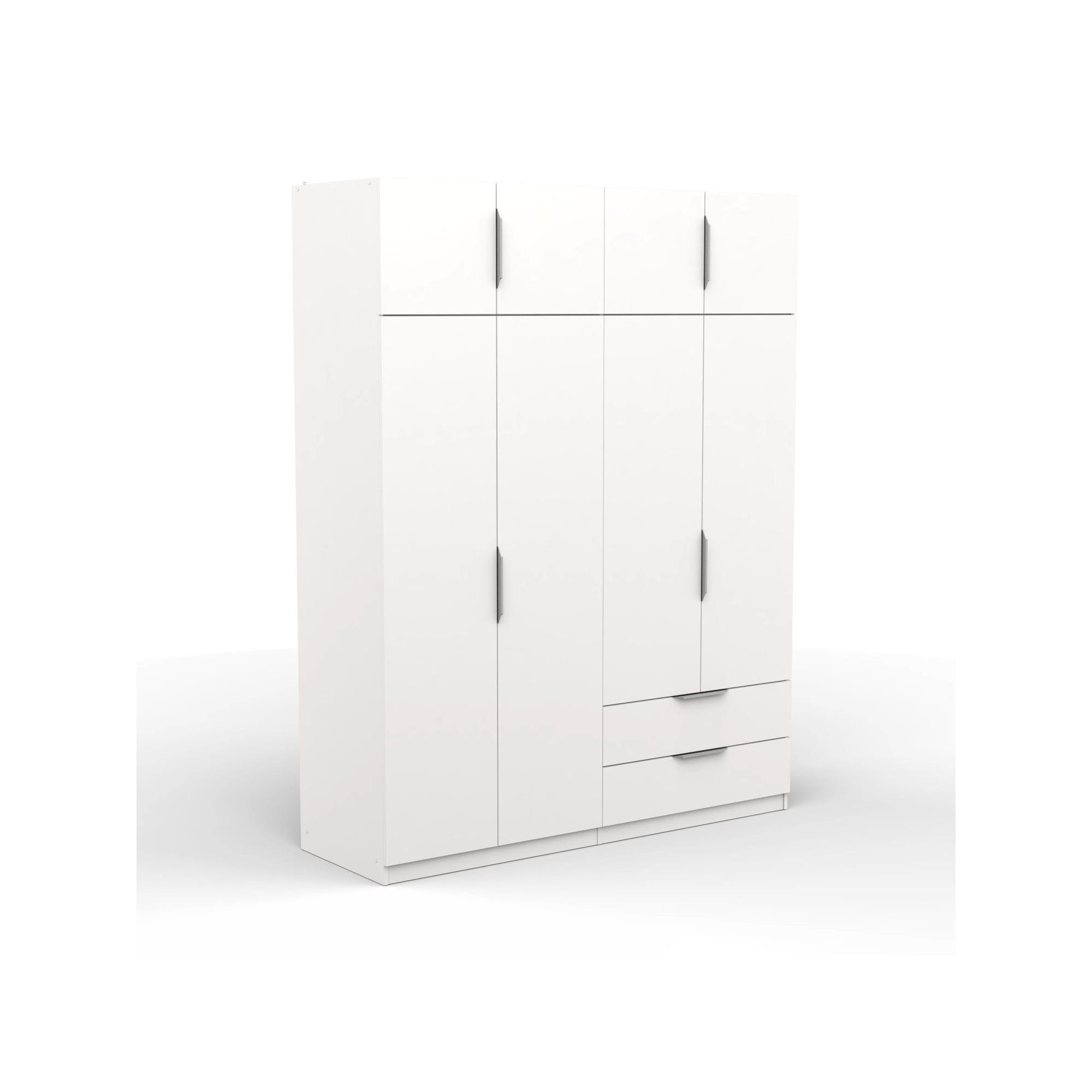 SCHRANK, 8 Türen - GHOST - Weiß - 157,3 x 51,1 x 203 cm - Weiß, Holz (51.1/203/157.3cm) - Demeyere