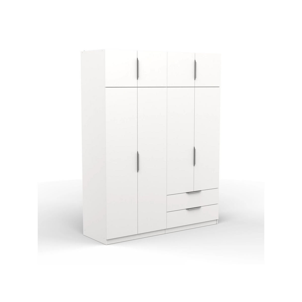 SCHRANK, 8 Türen - GHOST - Weiß - 157,3 x 51,1 x 203 cm - Weiß, Holz (51.1/203/157.3cm) - Demeyere
