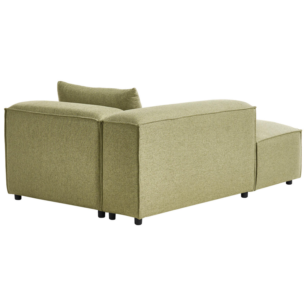CHAISELONGUE-RECHTSSEITIGE Stoff Olivgrün Brande - Olivgrün, Textil (122/70/184cm) - Beliani