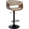 BARHOCKER Stoff walnuss/creme - Walnussfarben/Creme, Textil/Metall (60/90/51cm) - CLP