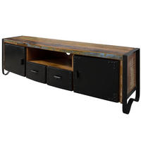 TV-BOARD Altholz 178x43x55 mehrfarbig lackiert INDUSTRIAL #105 - Multicolor, Holz (178/55/43cm) - Massivmoebel24
