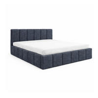 POLSTERBETT NUBO Slim 140x200 cm mit Bettkasten (Perfect Harmony 77) - Blaugrau, Holz (200/140cm) - Dekori_Interiors