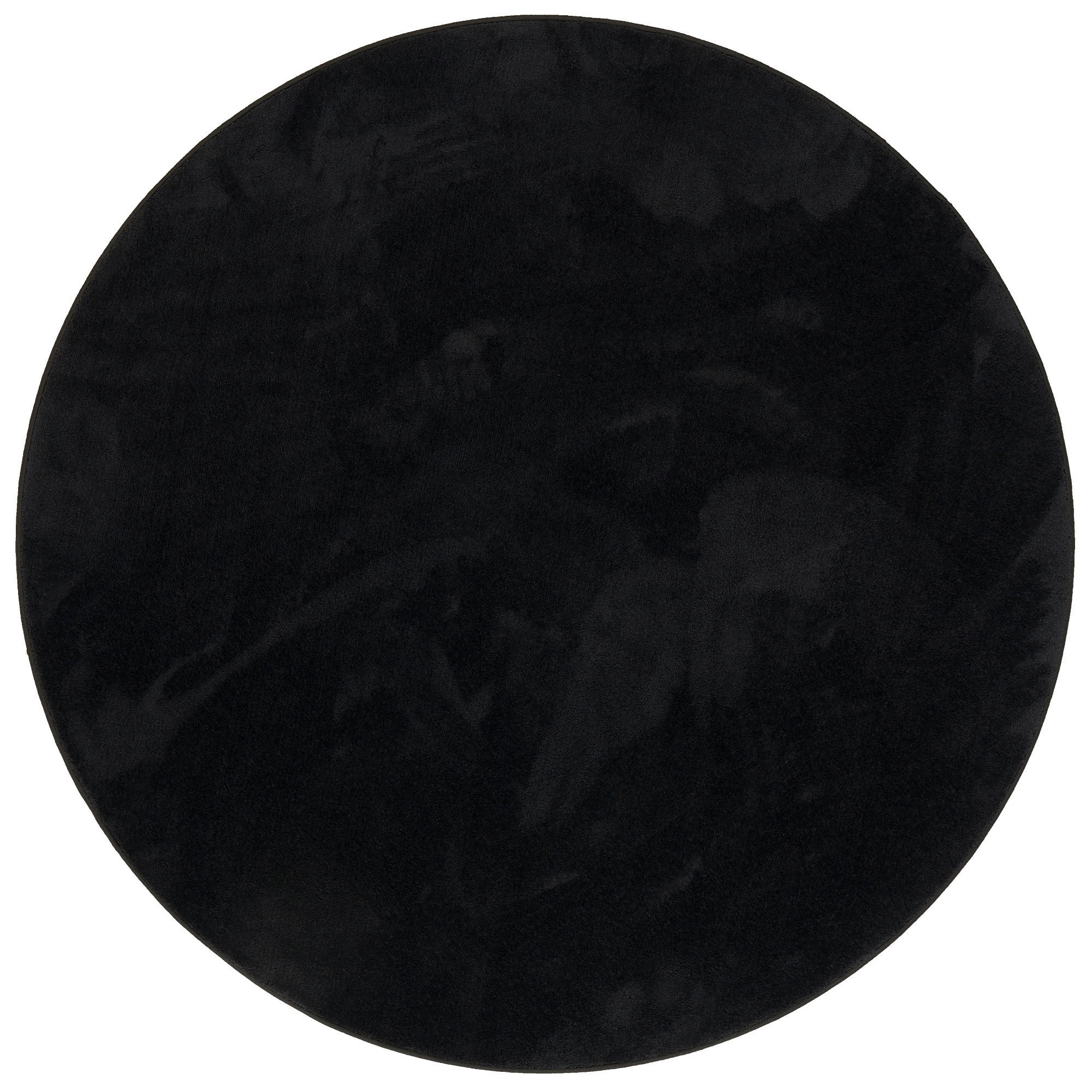 HOCHFLOR LANGFLOR TEPPICH SUPER SOFT MELIA RUND - Schwarz, Textil (200/200cm) - Pergamon