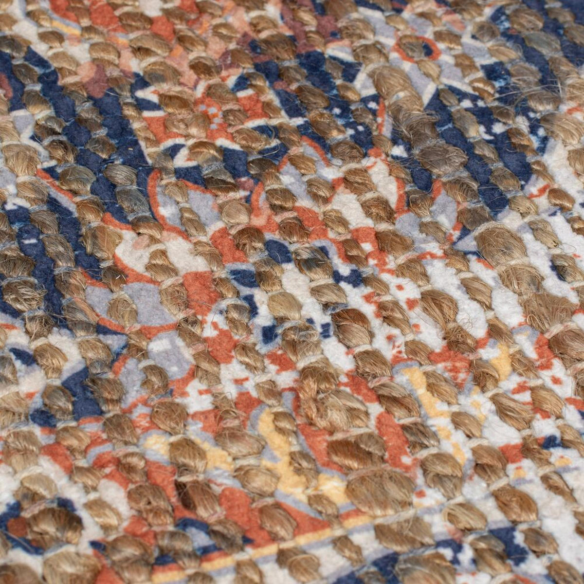 TEPPICH Jute Vintage-Design, handgewebt WENSLEY, Rot-Blau 160x230 cm - Rot, Textil (160/230cm) - KADIMA DESIGN