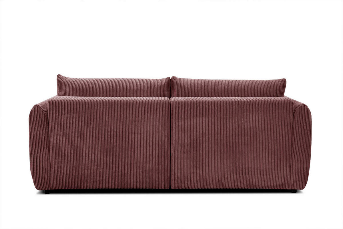 ECKSOFA TAUER 3-Sitzer, altrosa - Schwarz/Altrosa, Holzwerkstoff/Kunststoff (206/173cm) - Courtois Laville