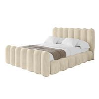 POLSTERBETT mit Bettkasten, Fußteil und Lattenrost, Bett mit Matratze H3/H4 - SORA-Z 140x200 Beige - Ecru, Holzwerkstoff/Textil (140/200cm) - ALTDECOR