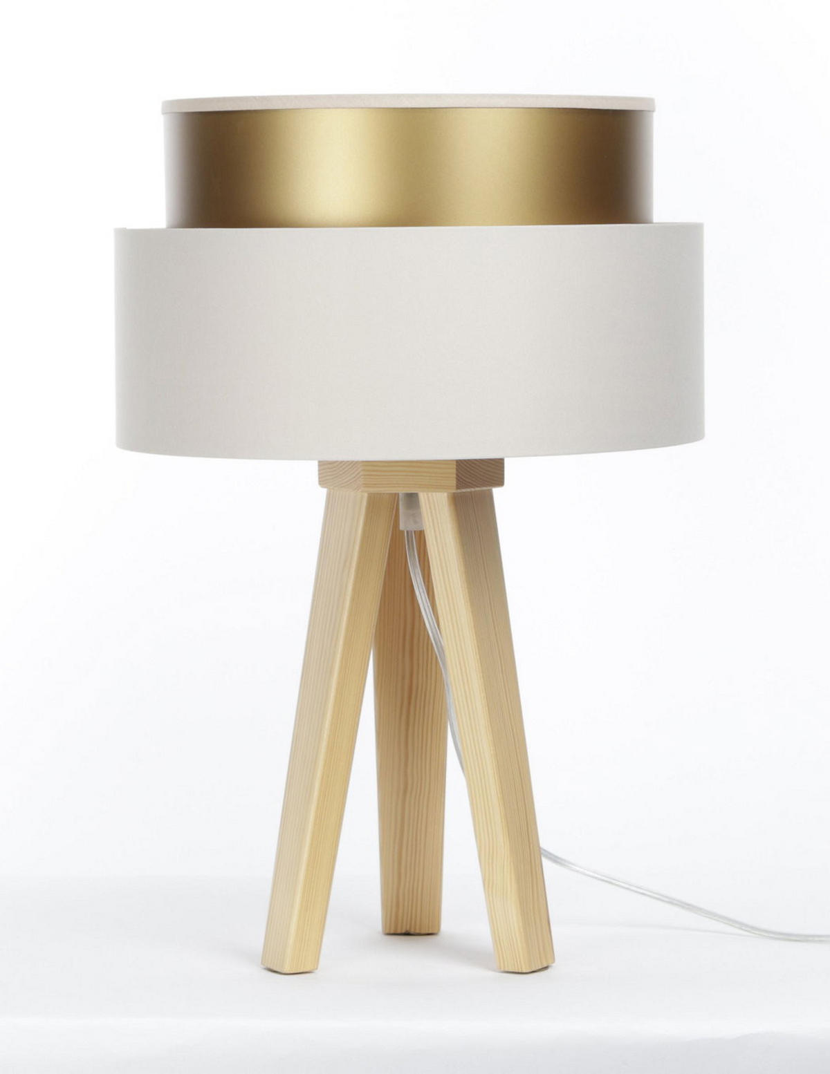 TISCHLAMPE Gold 30/45 cm - Beige, Kunststoff (30/0.7/45cm) - ONZENO