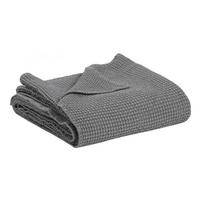 RECYCELTE DECKE Maia turteltaubefarben 240 x 260 cm - Grau, Textil (240/260cm) - Vivaraise