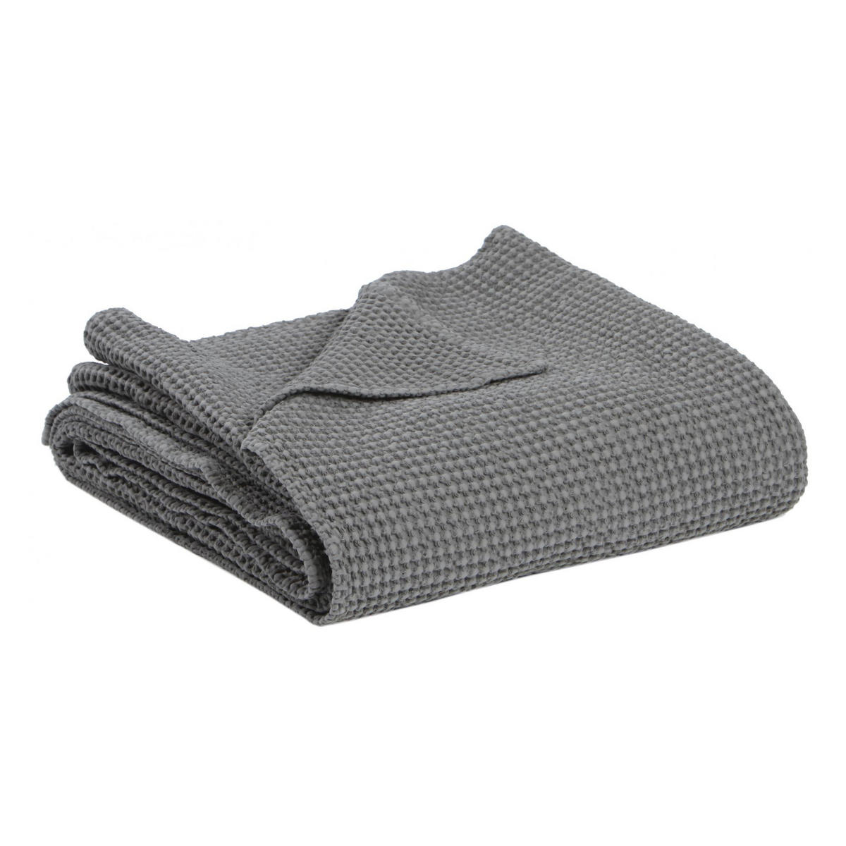 RECYCELTE DECKE Maia turteltaubefarben 240 x 260 cm - Grau, Textil (240/260cm) - Vivaraise