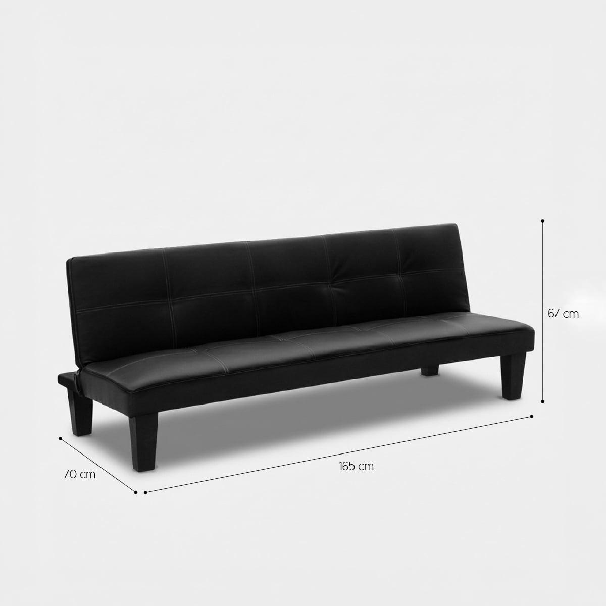 SCHLAFSOFA aus Kunstleder Topazio - - Multicolor, Leder (165/67/70cm) - Pasmara
