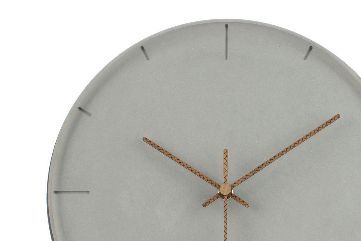 WANDUHR Design Grau 29/29 cm - Grau, Holzwerkstoff (29/29/2cm) - ONZENO