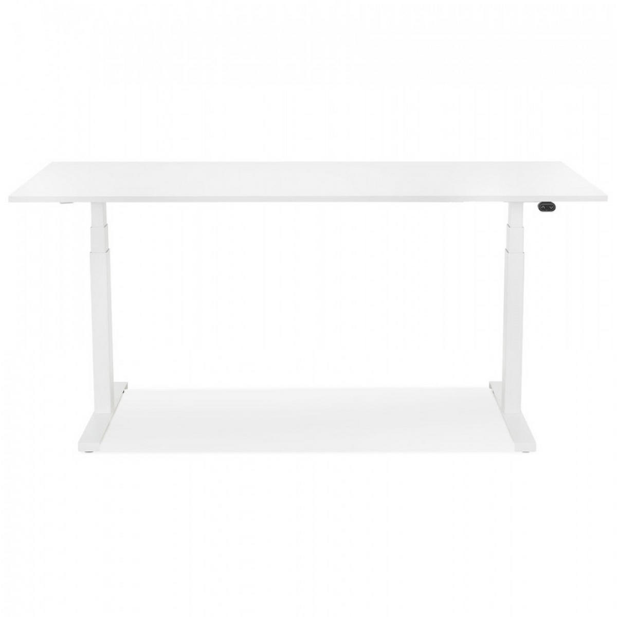 SCHREIBTISCH Weiß 140x70x127 cm - Weiß, Holz/Metall (140/70/127cm) - AlterEgo
