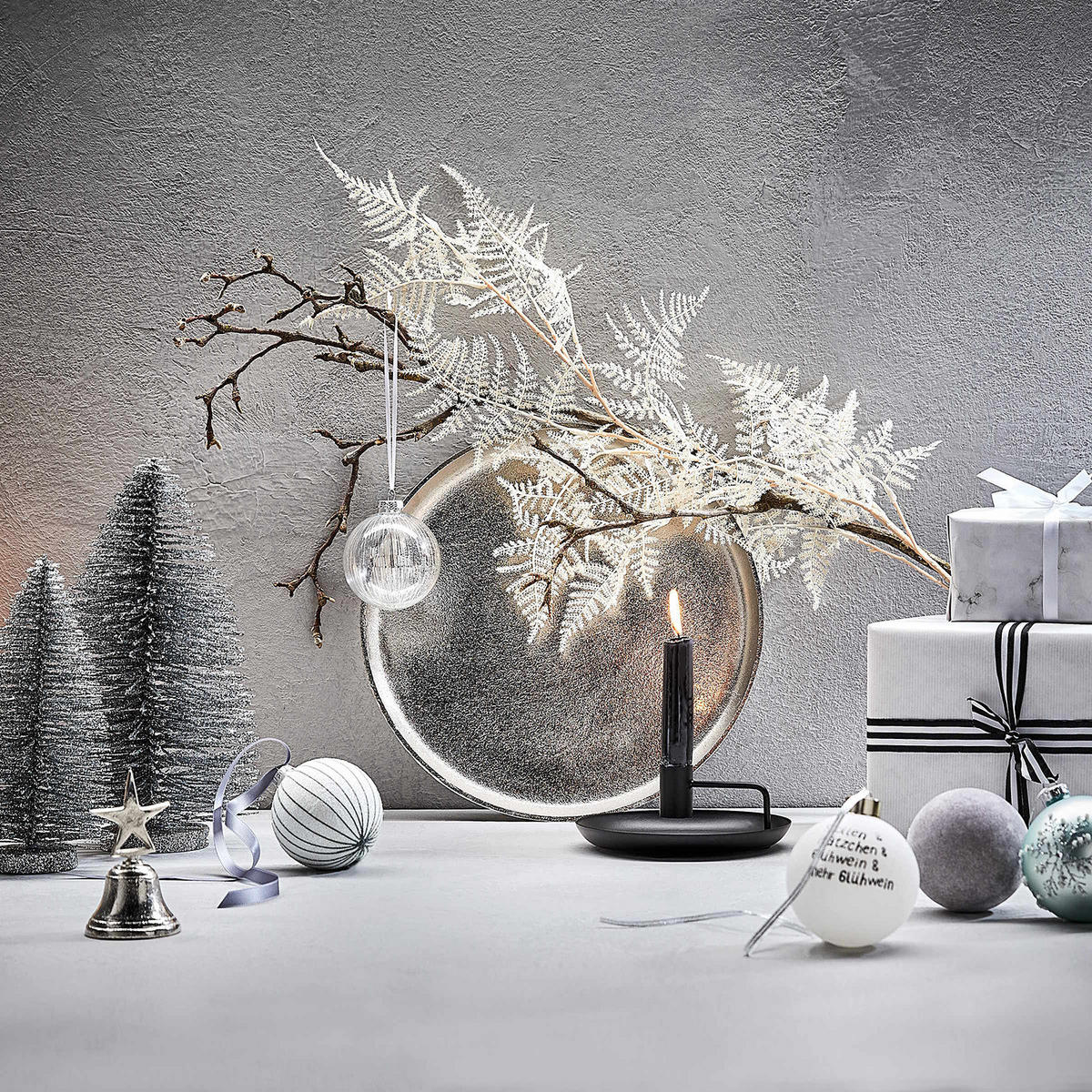 KERZENHALTER Highlight - Schwarz, Metall (17/6/17cm) - Butlers