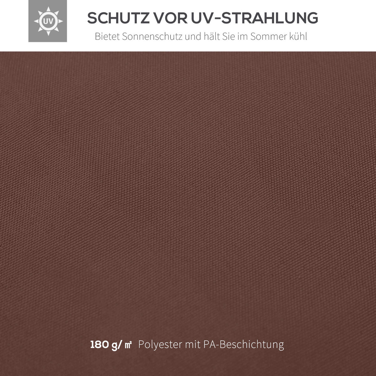 PAVILLONDACH, Polyester, Kaffee - Braun, Kunststoff (300/18/300cm) - Outsunny