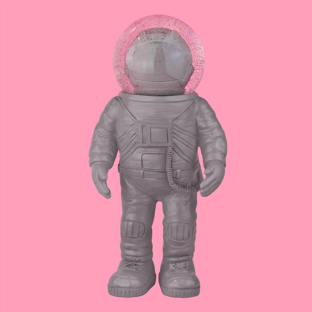 SCHNEEKUGEL Summerglobe The Astronauts Giant, Glas / Polyresin, Grau, 30 cm - Grau, Glas (13/30/15cm) - Donkey Products