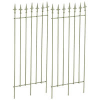 RANKGITTER 2er Set Metall antik-grün - Grün, Metall (50/100/0.7cm) - CLP