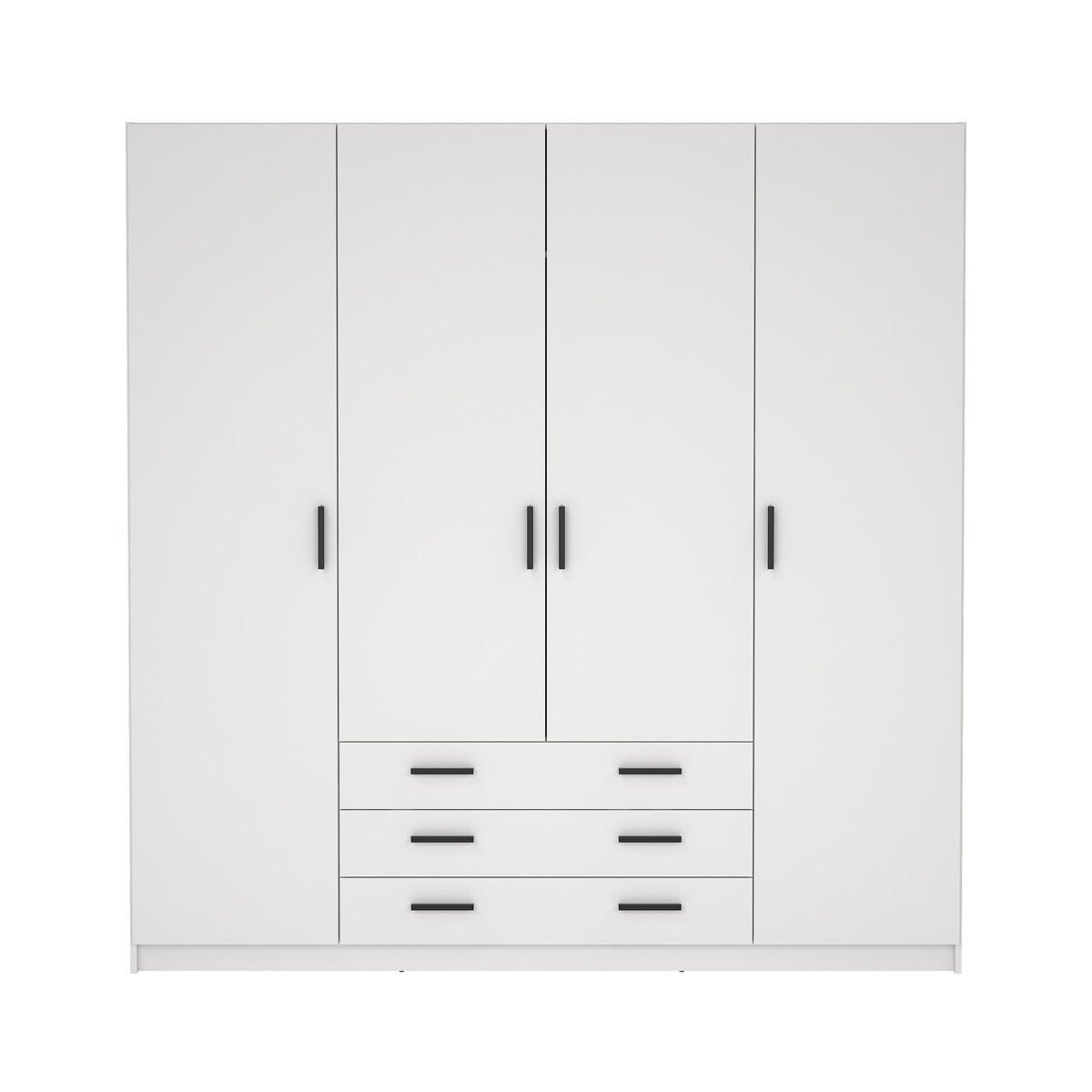 KLEIDERSCHRANK weiß - Weiß, Holzwerkstoff (196/201/50cm) - ebuy24