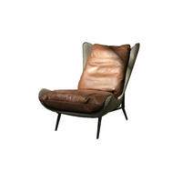 SESSEL ERIO Braun Leder - Dunkelbraun/Schwarz, Leder (77/90/85cm) - KAWOLA