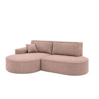 ECKSOFA Modena Pro - Komfort Und Stil Stoff Poso Rosa Links - Rosa, Holz (179/278cm) - Kaiser Möbel