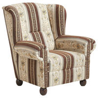 OHRENBACKENSESSEL Kasha Bezug Chenille Buche nussbaum dunkel / braun - Wengefarben/Braun, Kunststoff (93/103/87cm) - 58aufmkessel