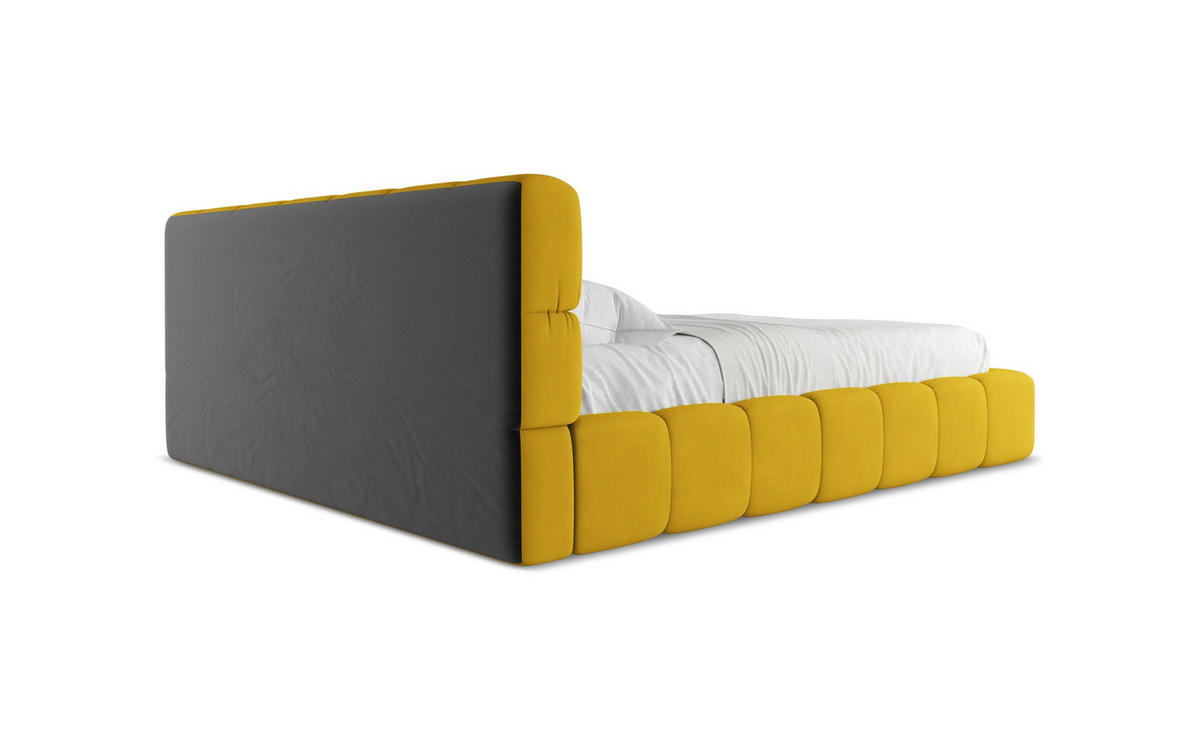 POLSTERBETT mit Bettkasten und Lattenrost 160x228 Blau - Blau/Blaugrau, Kunststoff/Textil (140/200cm) - Makamii