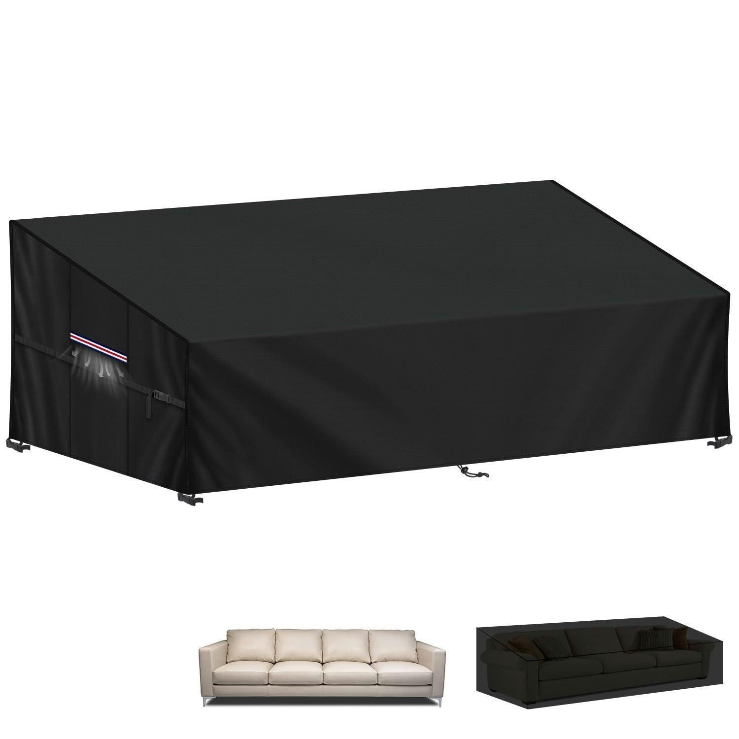 ABDECKUNG für Gartensofa 260x102x89/61cm Wasserdicht - Schwarz, Kunststoff (1/1/1cm)